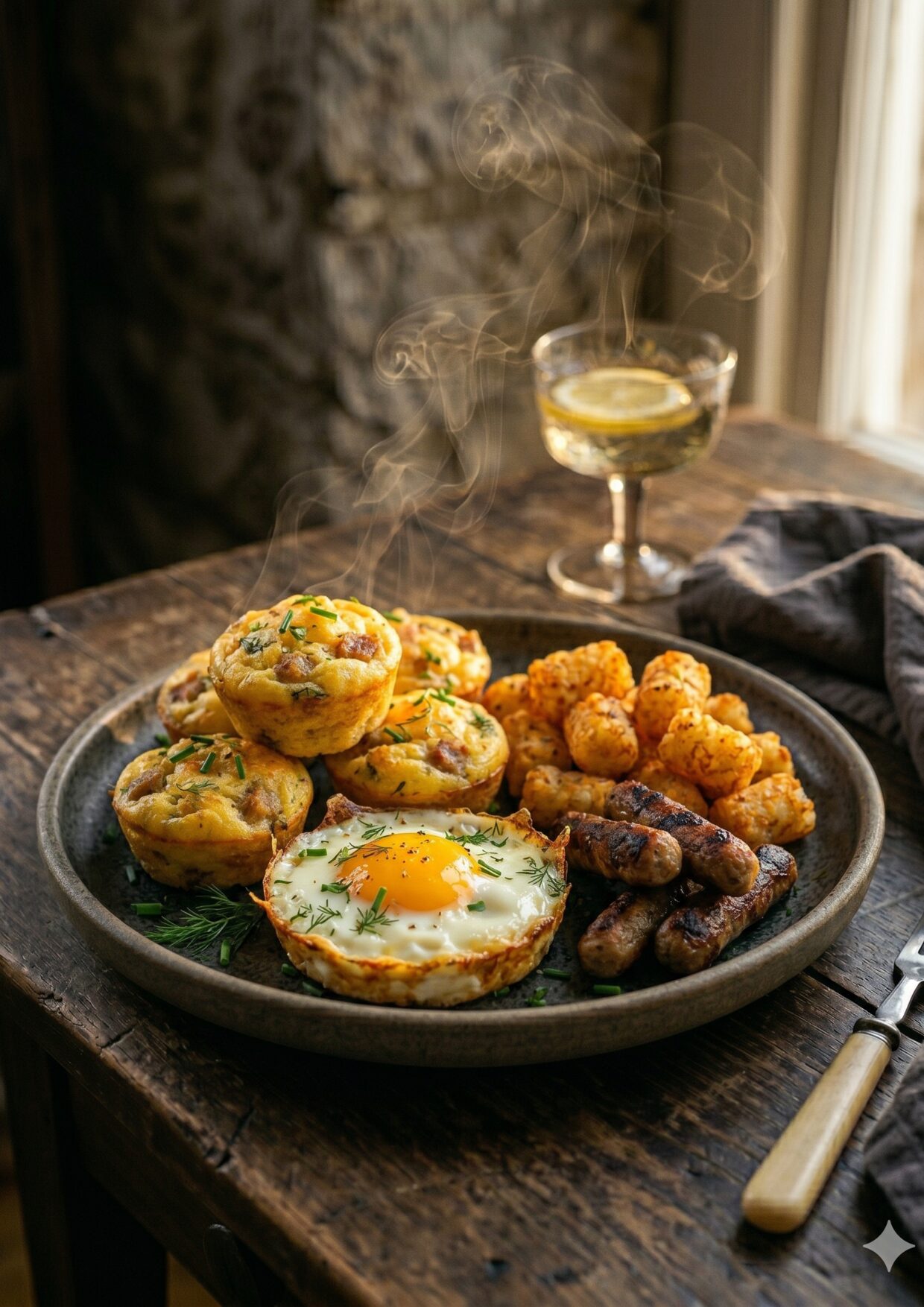 Air fryer breakfast plate